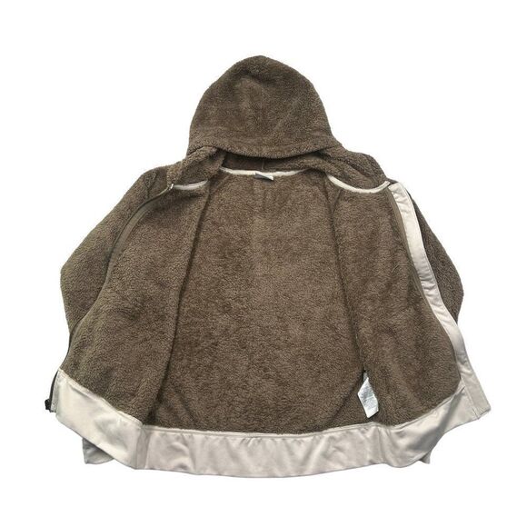 Columbia Coat Women's Size Large Brown Teddy Fleece Full Zip Hooded Jacket - Picture 5 of 11